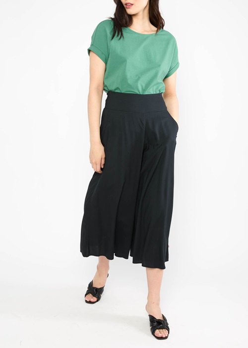 Culotte In Full Bloom Black Brush