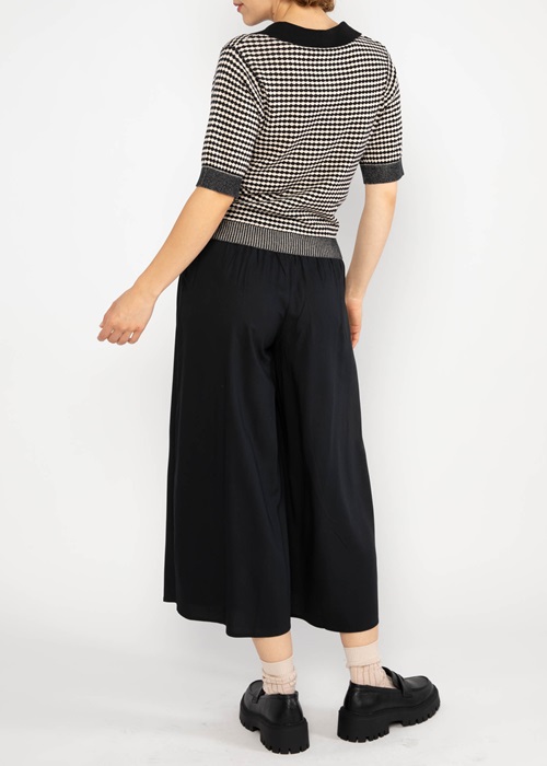 Culotte In Full Bloom Black Brush