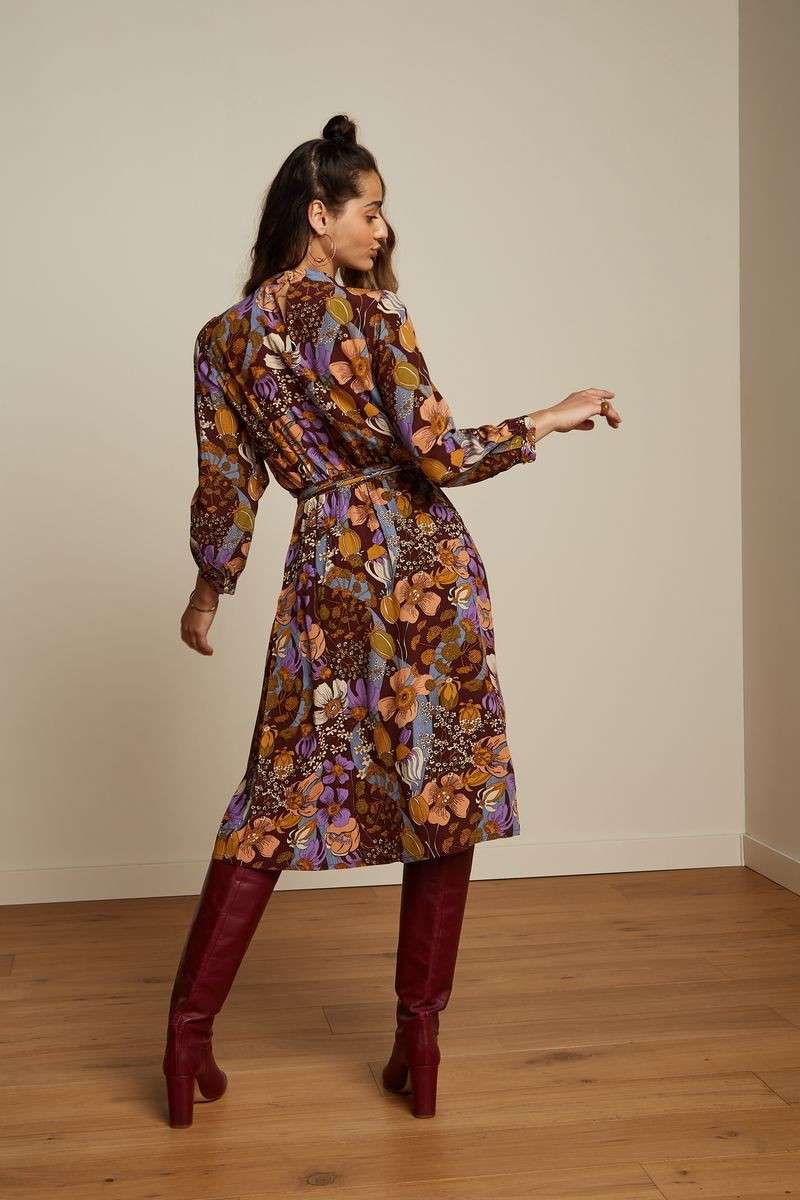 Phoebe Dress Nifty Rum Brown