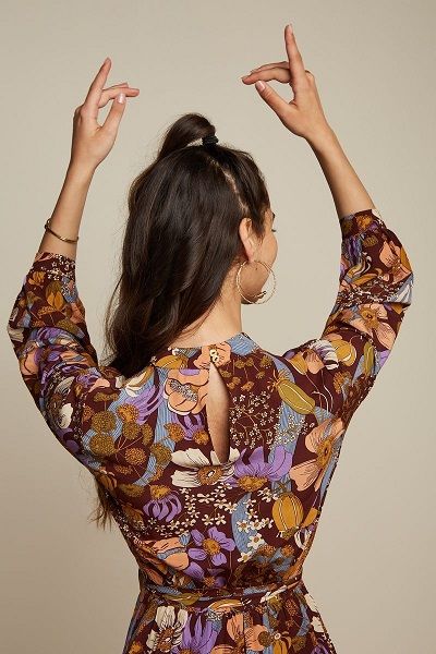 Phoebe Dress Nifty Rum Brown