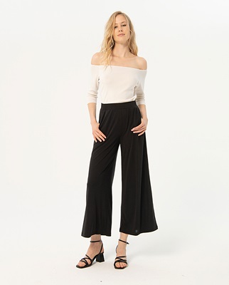 Quality Wide Trousers Black
