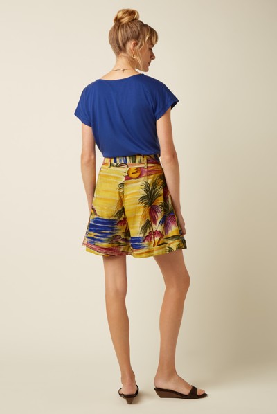 Aria Top Placement Print Mazarine