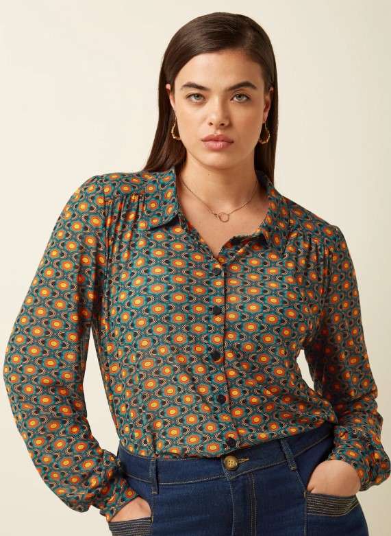 Carina Blouse Duper Mesh Multi Color