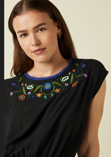 Selly Smock Top The Lane Black