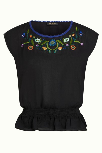 Selly Smock Top The Lane Black