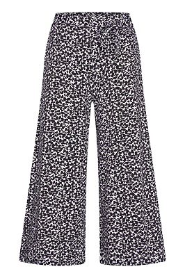Pants Wide Butterfly Black
