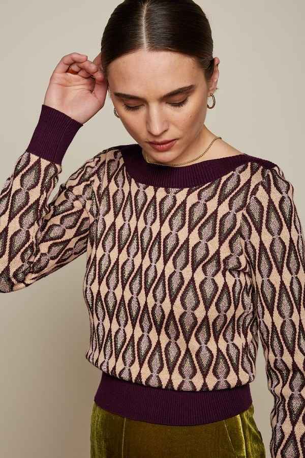 Audrey Top Richie Grape Red