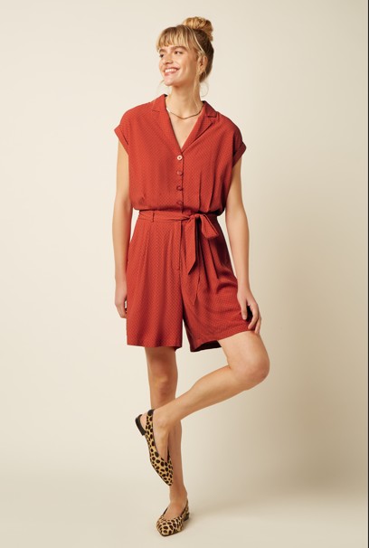 Maria Playsuit Deniz Summer Fig