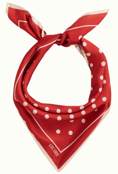 Scarf Polka Chili Red