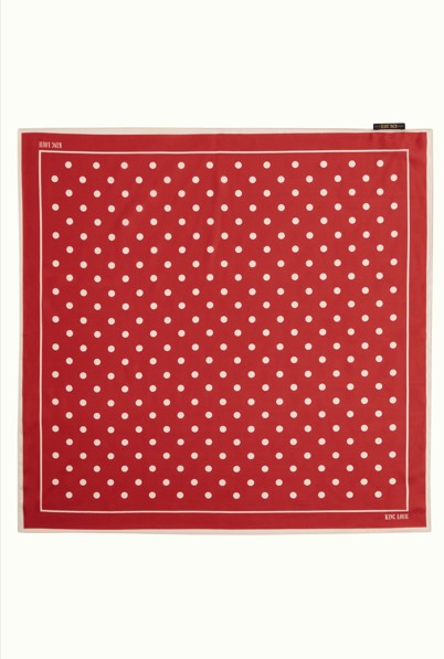 Scarf Polka Chili Red