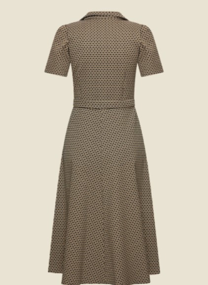 Revers Dress Midi Safiya Zwart