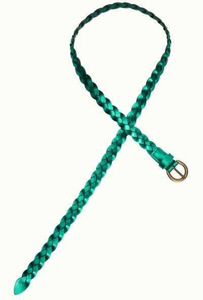 Glitter Braid Belt Very Green