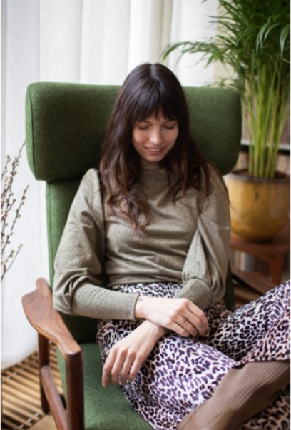 Maya Top Lurex Rosemary Groen