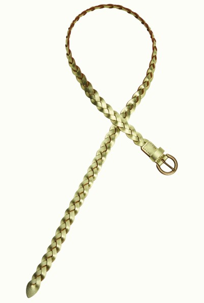 Glitter Braid Belt Green Envy