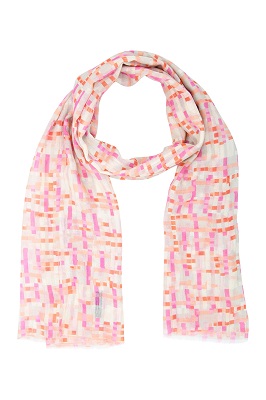 Scarf Mondrian beige