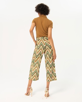 Wide Trousers Above The Ankle Green