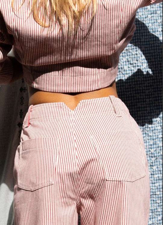 Pantalon Palot Rayures Rouge