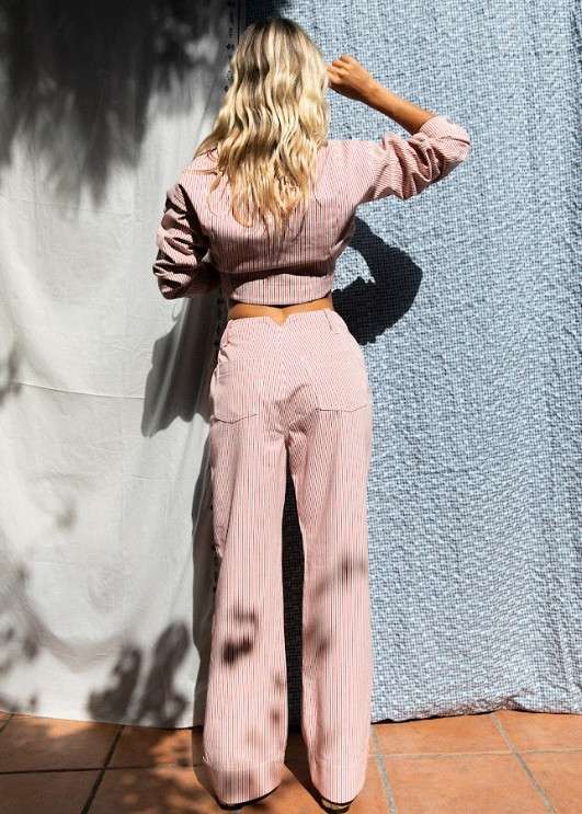 Pantalon Palot Rayures Rouge