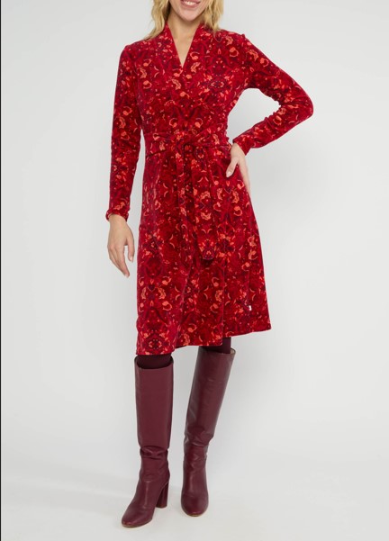 Velvet Jurk Glamour Aura Red Carpet Feeling 