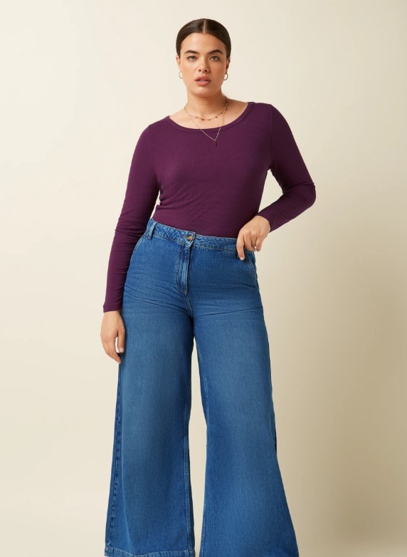 Lili Tee Uni Rib Caspia Purple