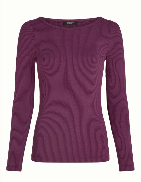 Lili Tee Uni Rib Caspia Purple