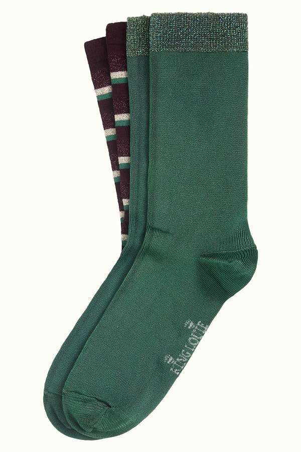 Socks Dashi Stripe Grape Red