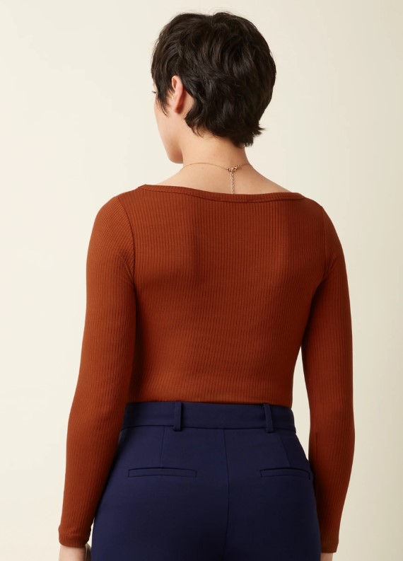 Lili Tee Uni Rib Spicy brown