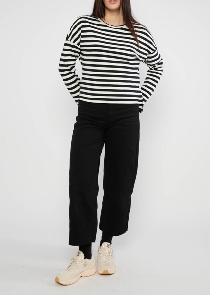Longsleeve Stereo Rainbow Crew Wizardy Black Stripes