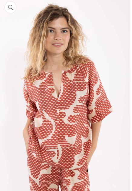 Daneshade Modal Linnen Top Aragon Nougat