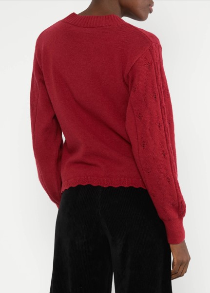 Pullover Fine Craft Crew Wicked Love Red