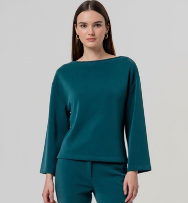 Wide T Shirt Bottle Green