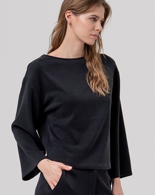 Wide T Shirt Black