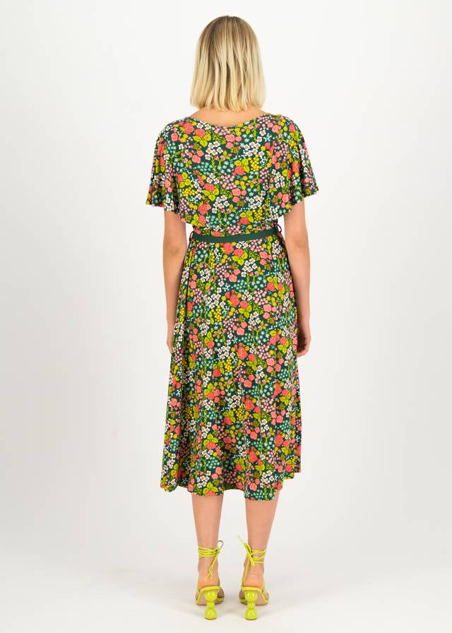 Veranda Tles Peacock Flowers Midi Kleid
