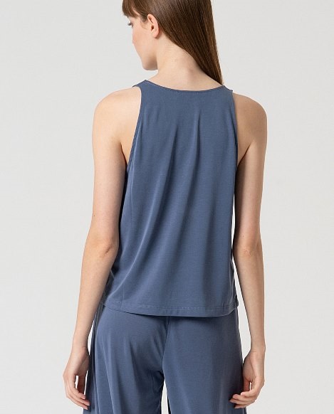 V Neck Top Indigo