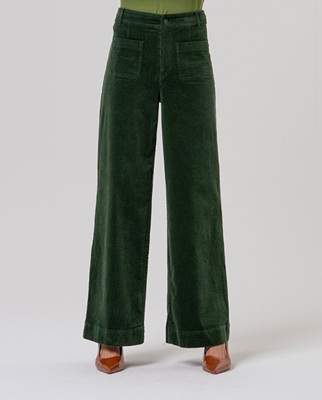 Wide Pants With Patch Pockets Khaki