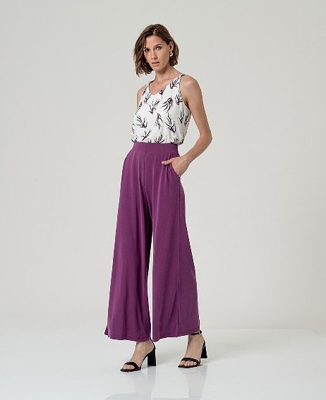 Wide Leg Pants Purple