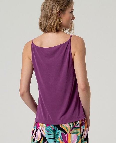 V neck Strap Top Purple