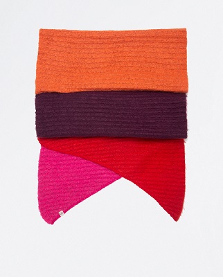 Scarf With Horizontal Stripes Red