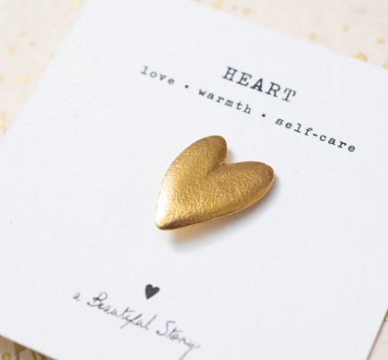 Brooch Heart Gold