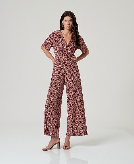 Cross Neck Jumpsuit Tile