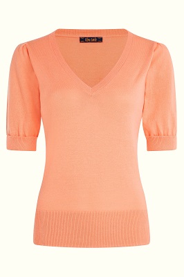 Agnes V Puff Top Cottonclub Coral Orange