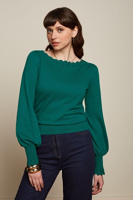 Audrey Bell Top Cottonclub Antique Green