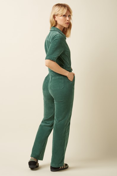 Garbo Zip Jumpsuit Corduroy Matcha green