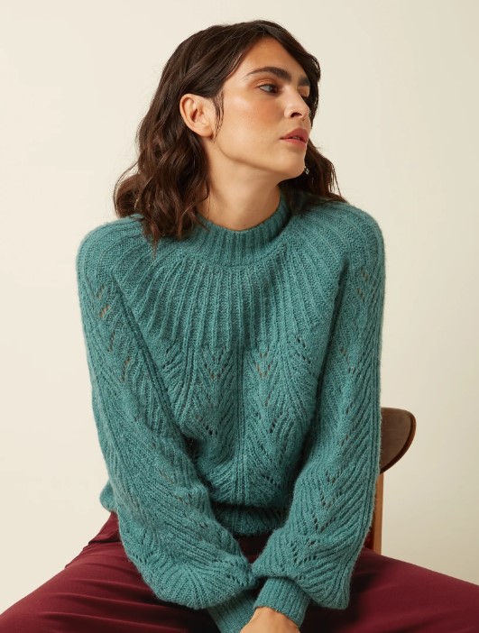 Joannie Raglan Top Orcia Smoke Green