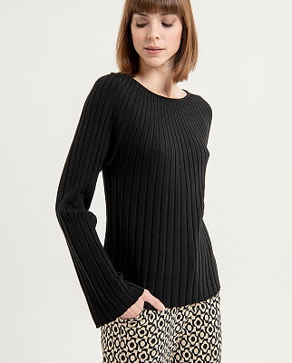 Raglan Sleeve Sweater Black