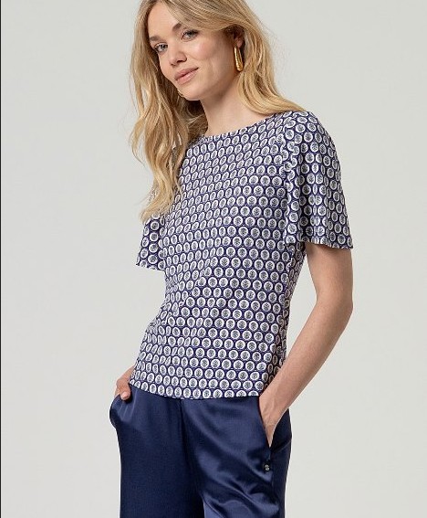 Boatneck T Shirt Blue