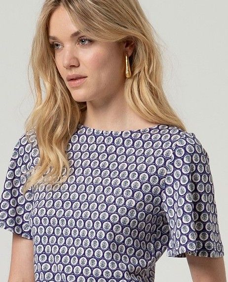 Boatneck T Shirt Blue