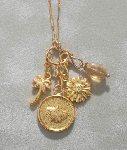 Ginkgo Vintage Coin Charm