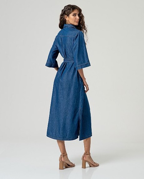 Long Shirt Dress denim Blue