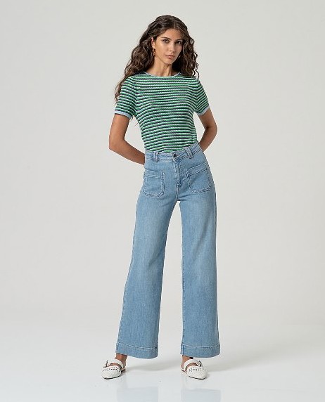 Wide Leg Pants Sky Blue